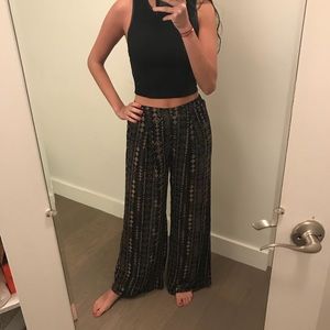 Wide Leg Printed Pants